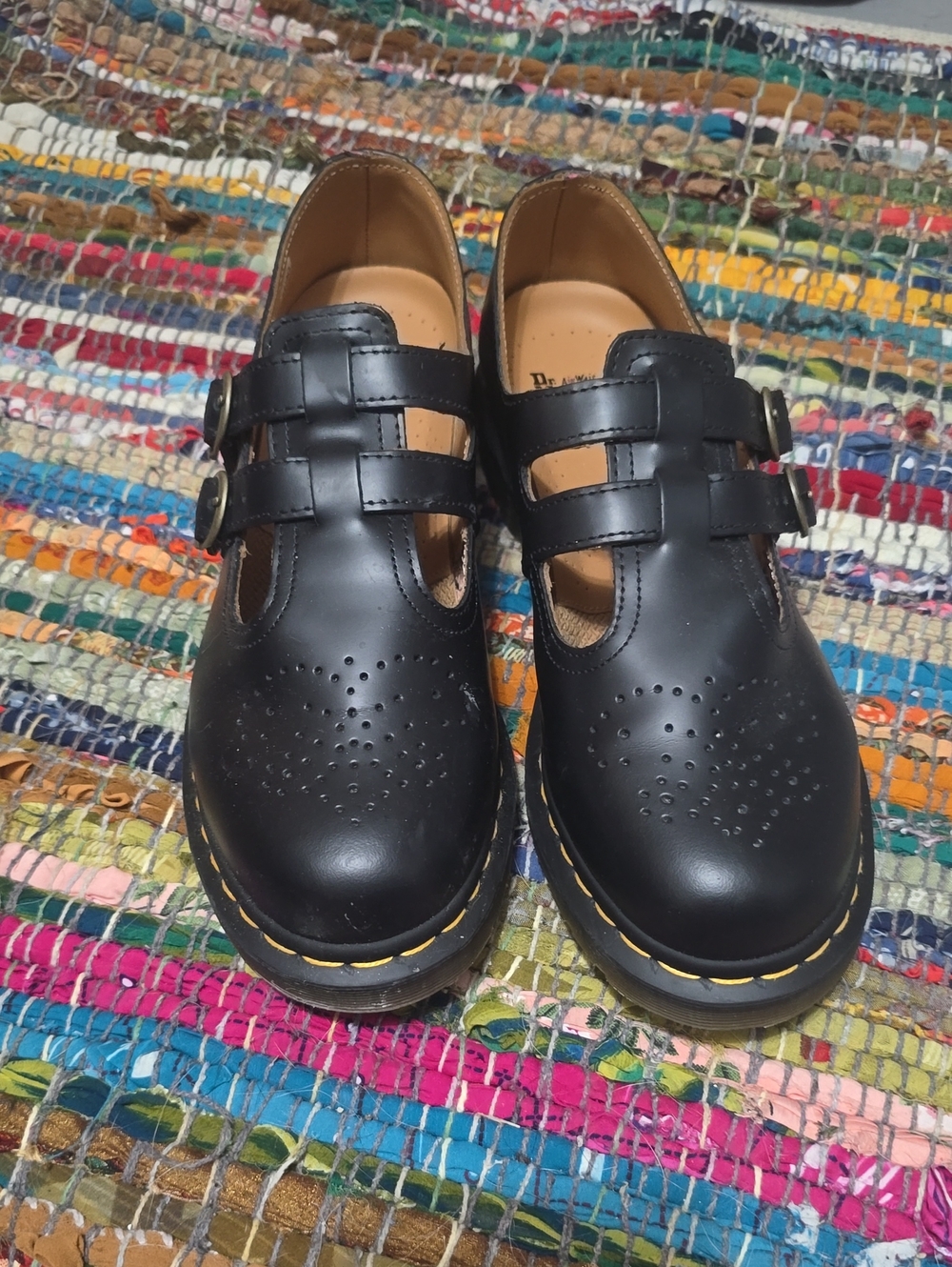 Dr. Martens Black Mary Jane Double Strap Shoes